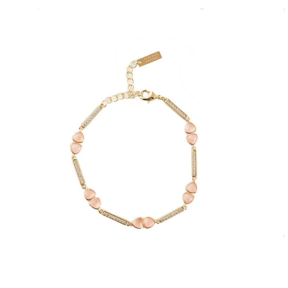 NEW ADRIANA PAPPAS women's gemstone links bracelet in gold